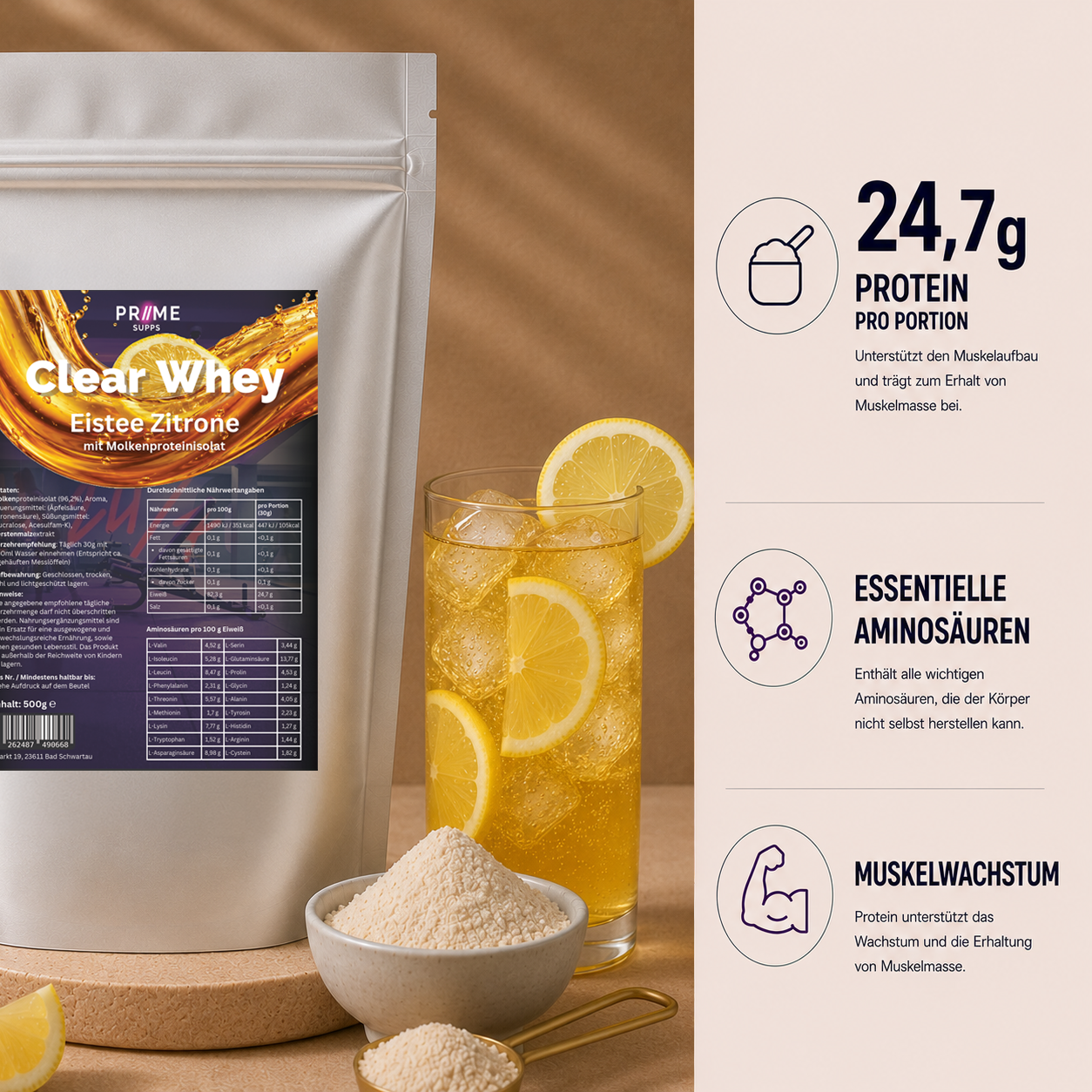 Clear Whey Protein Eistee Zitrone