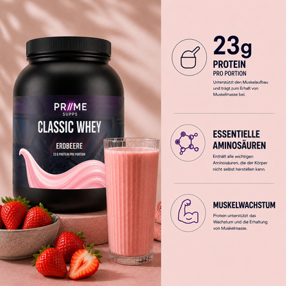 Premium Whey Protein Erdbeere