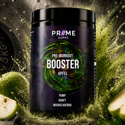 Pre-Workout Booster Apfel - Pump, Kraft, Muskelaufbau  - 520g