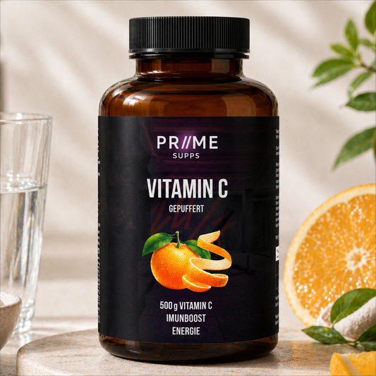 Gepuffertes Vitamin C 500mg + Magnesium - Immunboost, Energie - 240 Kapseln