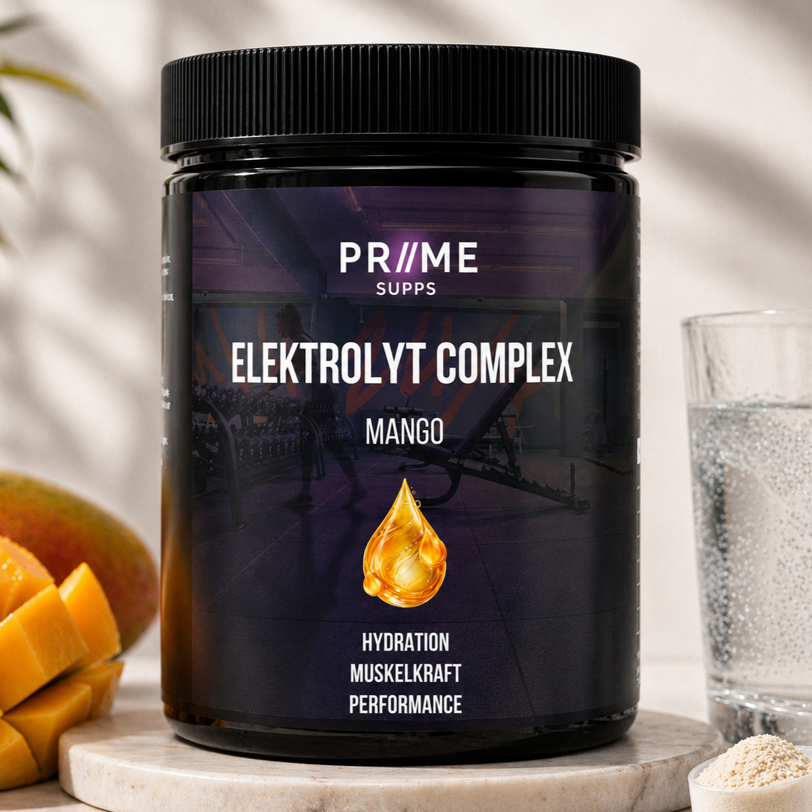 Elektrolyte Pulver Erdbeere Zitrone - Hydration, Muskelkraft, Performance - 300g