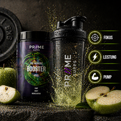 Pre-Workout Booster Apfel - Pump, Kraft, Muskelaufbau  - 520g